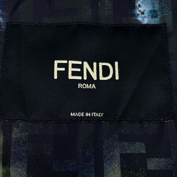 CM0398 Fendi Roma Multicolor Tie-Dye Hooded Jacket With Monogram Embossed Fabric - Picture 5 of 8